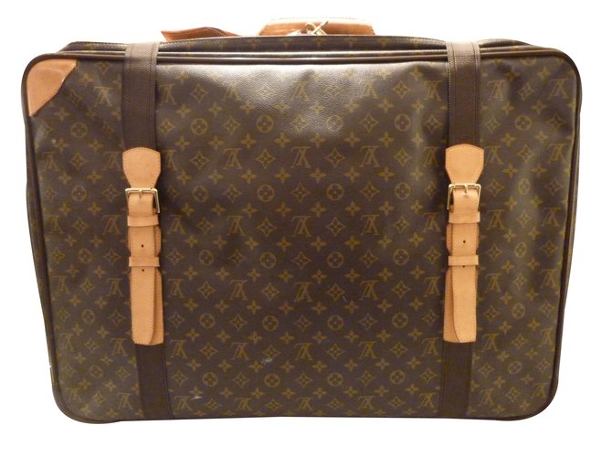 Louis Vuitton Briefcase Brown Leather Cloth  ref.33978