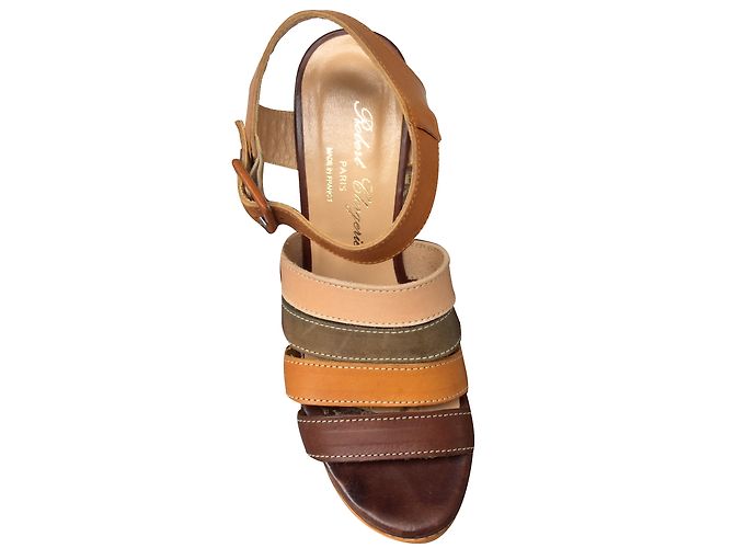 Sandali con zeppa Robert Clergerie in pelle multicolore