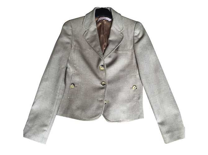 Red Valentino Wool Jacket Beige