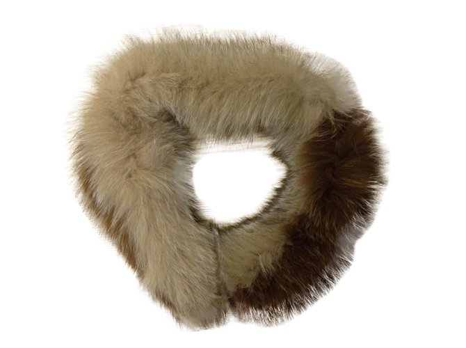 Autre Marque Fox fur scarf/collar Beige Light brown  ref.34049