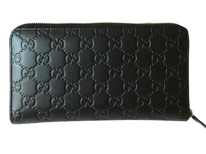 Gucci Wallets Black Leather  ref.34107