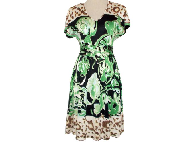 Emilio Pucci Dress Green Silk  ref.34200