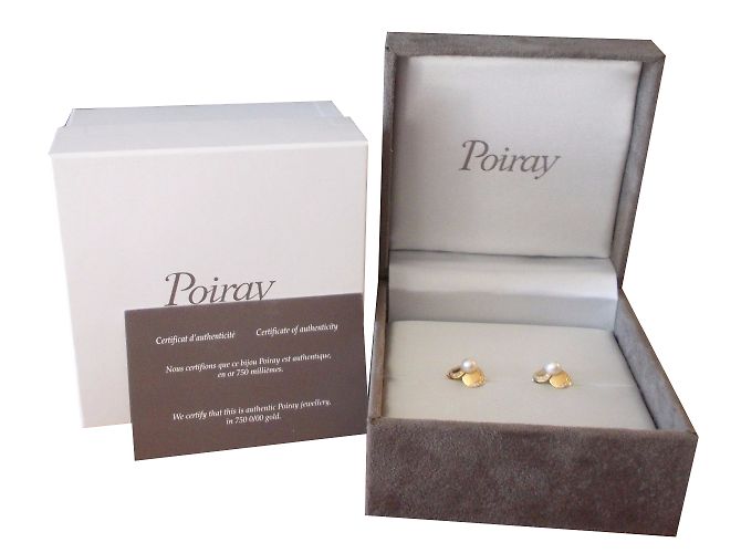 Set gioielli Poiray Petals Collana e Orecchini Oro Giallo Perla Diamante D'oro