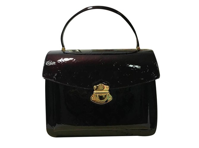 Louis Vuitton Amarante Monogram Vernis Romaine Bag Dark red Patent leather  ref.34238