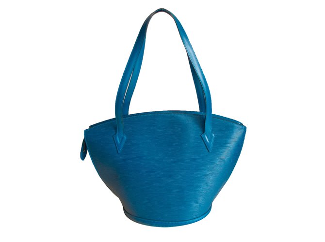 Louis Vuitton Tote Blue Leather  ref.34261