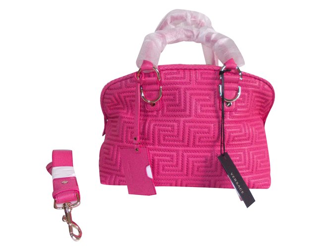 Gianni Versace Handbag Pink Leather  ref.34275