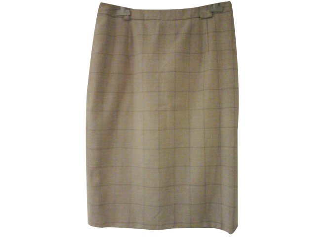 Burberry Skirt Beige Wool  ref.34285