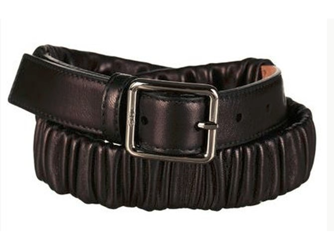 Dolce & Gabbana Belt Black Metallic Leather  ref.34384