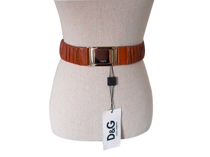 Dolce & Gabbana Belt Brown Caramel Leather  ref.34387