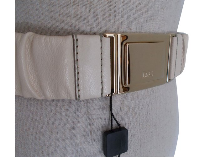 Dolce & Gabbana Belt Beige Leather  ref.34389