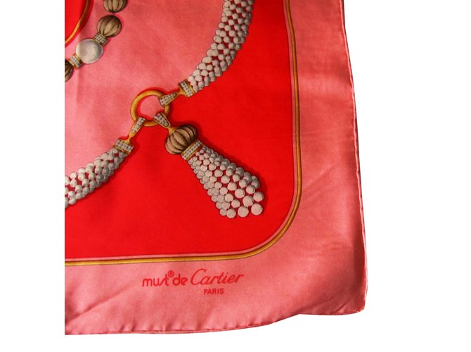 Cartier Sciarpa seta Rosa  ref.34394