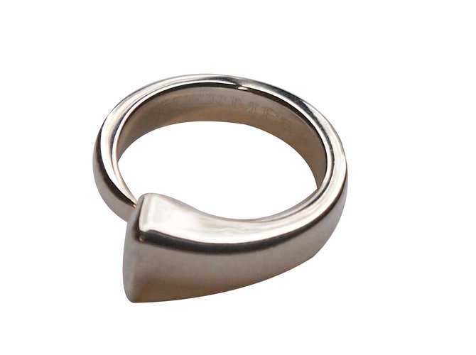 Hermès Ring Silvery Silver  ref.34428