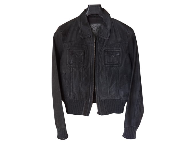 Autre Marque Jacket Grey Leather  ref.34434