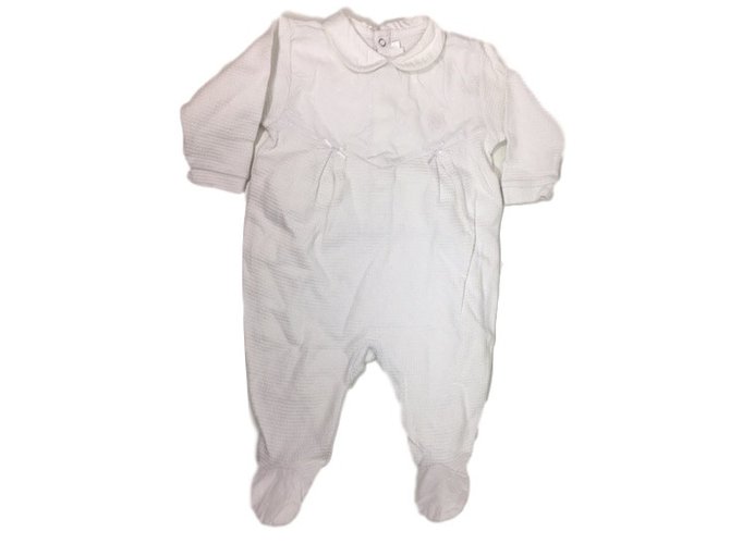 Baby Dior Schlafanzug 6 Monate Weiß Baumwolle  ref.34455