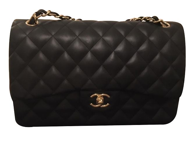 Classique Chanel Timeless Medium Noir Doré