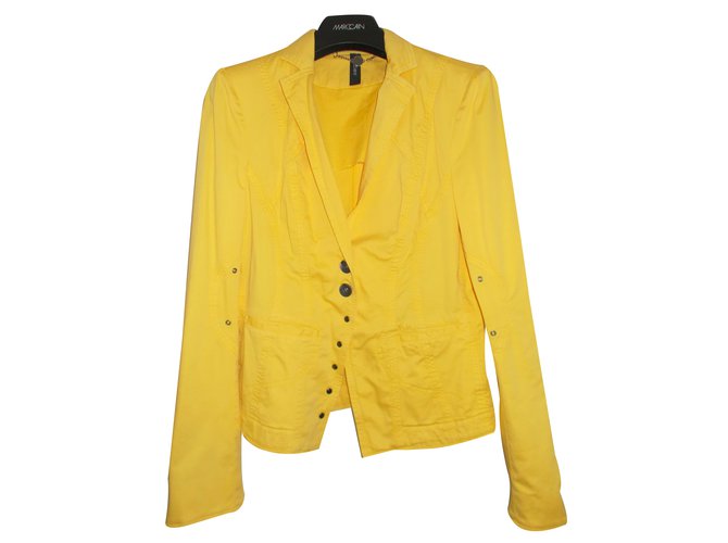 Marc Cain Jacket Yellow Cotton  ref.34533