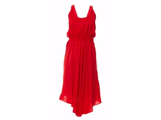 Calvin Klein Dress Red Viscose  ref.34552