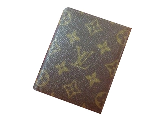 Louis Vuitton Purse, wallet, case Brown Leather  ref.34553