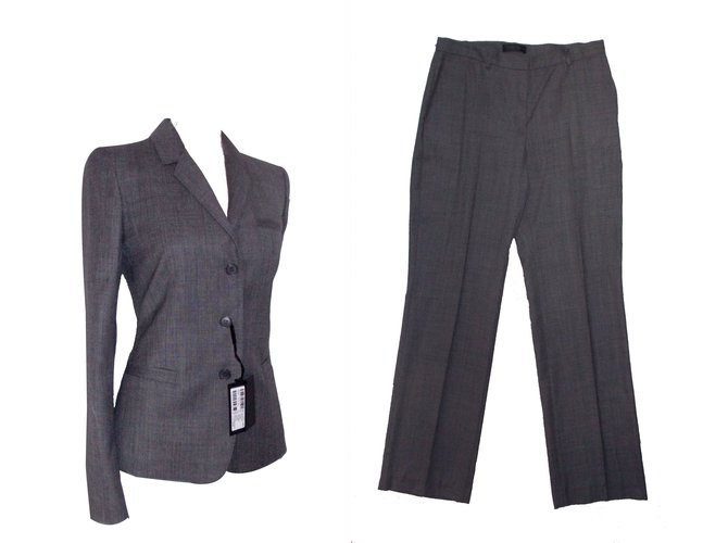 Calvin Klein Pantsuit Grey Wool  ref.34558