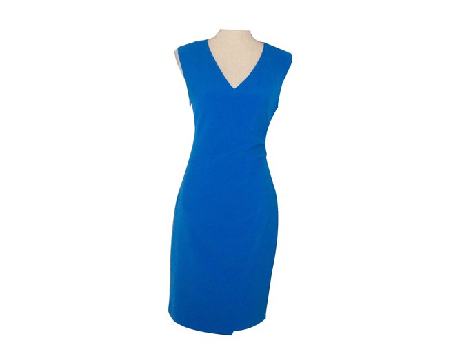 Diane Von Furstenberg Megan dress Blue Cotton Polyester Viscose Elastane  ref.34567