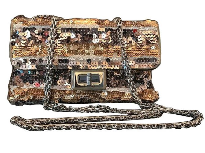 Chanel SEQUIN REISSUE FLAP BAG Golden  ref.34574