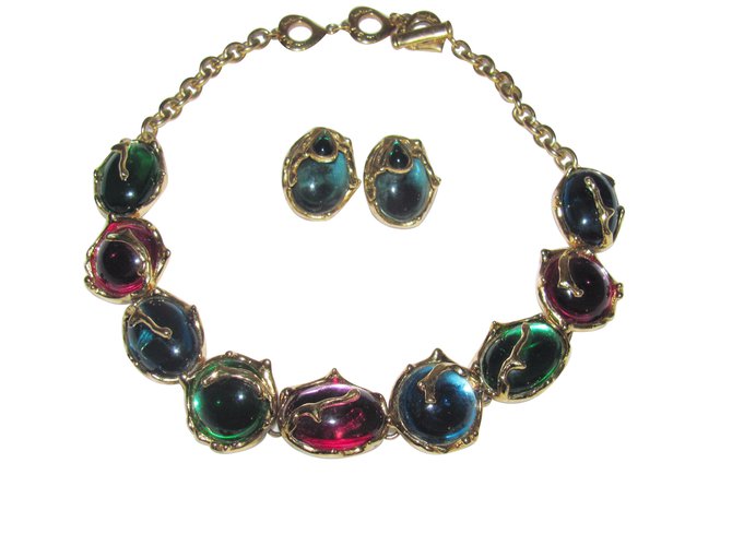 Yves Saint Laurent Necklace and earrings Multiple colors  ref.34588