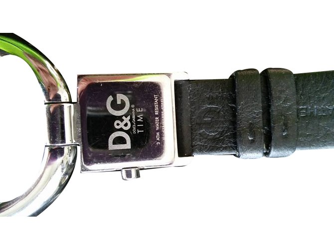 Dolce & Gabbana reloj Negro Cuero  ref.34600