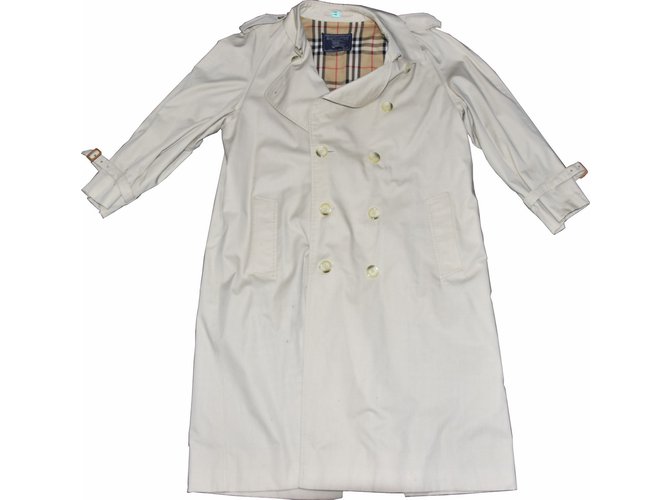 Burberry Men Coats Outerwear Beige Cotton Polyester  ref.34635