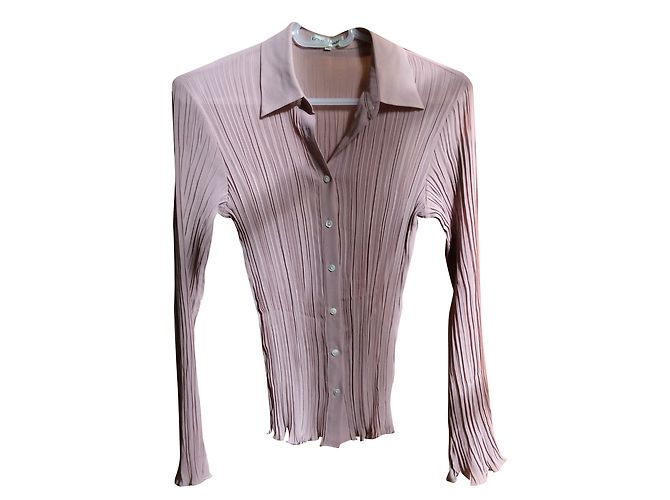 Gerard Darel plissierte Bluse rosa Polyester Größe 36 Pink