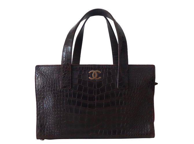 SAC CHANEL SHOPPING ALLIGATOR Cuirs exotiques Multicolore  ref.34685