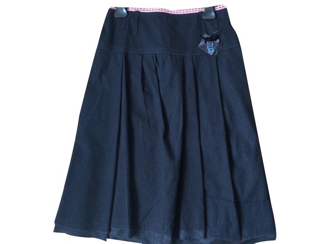 One step Skirt Black Cotton  ref.34730