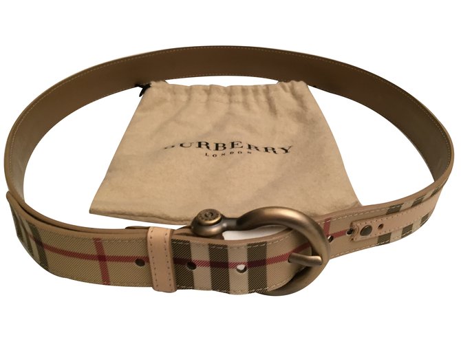 Burberry Belt Beige Leather  ref.34825