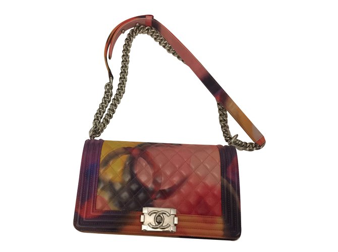 Boy Chanel Bolso Multicolor Piel de cordero  ref.34954