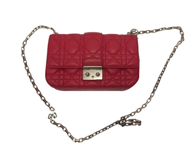 Christian Dior Handbag Pink Lambskin  ref.34955