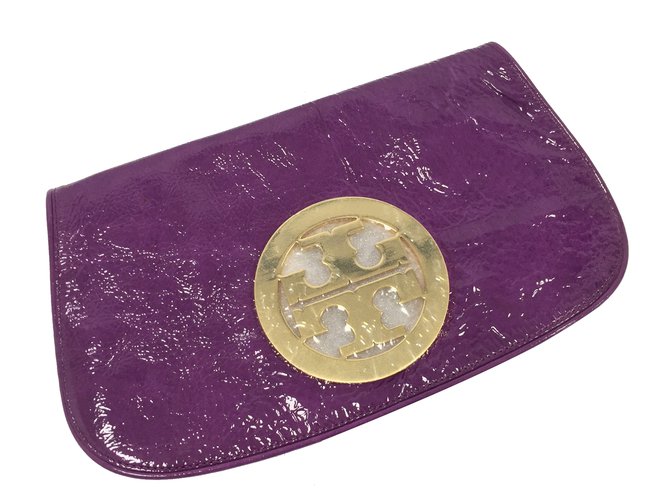 Tory Burch Clutch bag Purple Patent leather  - Joli Closet