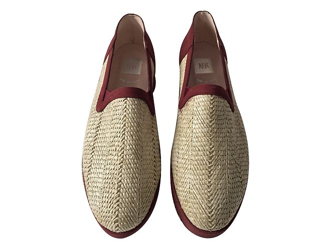 Autre Marque Espadrillas New Kid in pelle bordeaux Bordò