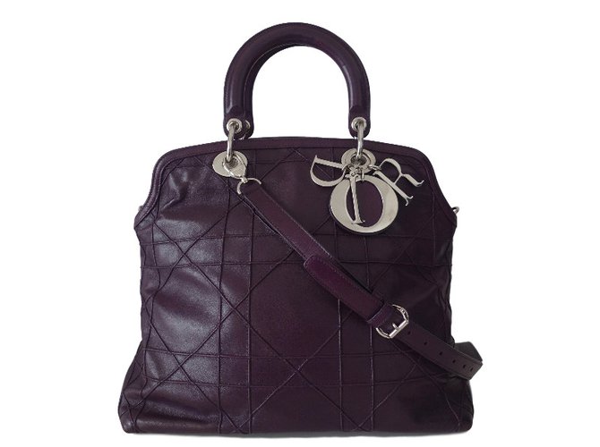 Dior Granville Púrpura Cuero  ref.34996