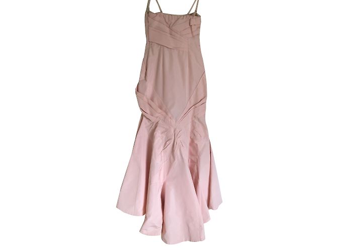 Christian Dior Rosa Trägerloses Abendkleid Pink