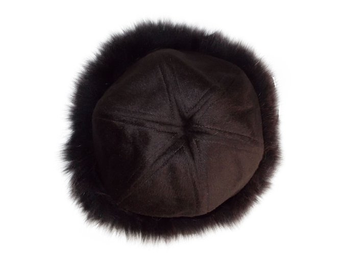 Autre Marque Hat Brown Wool Fur  ref.35065