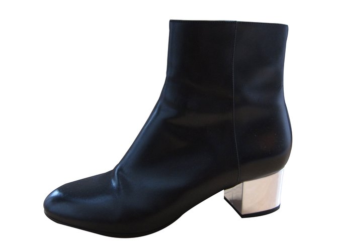 Dries Van Noten Ankle Boots Black Leather  ref.35108