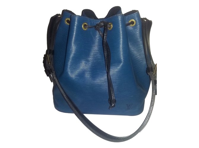 Noe Louis Vuitton Handtasche Blau Leder  ref.35138