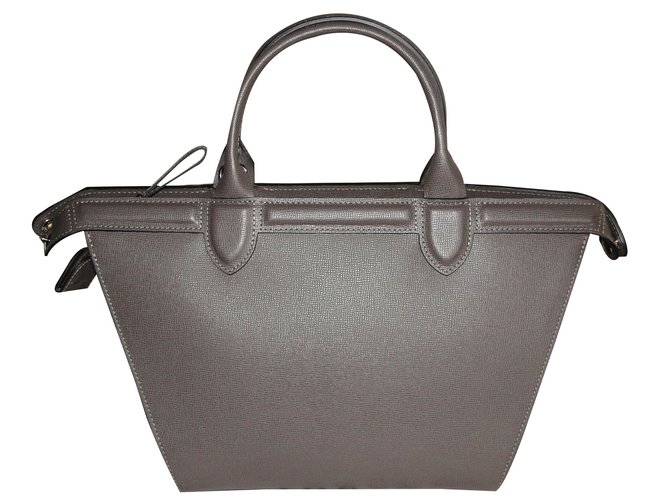 longchamp cuir taupe