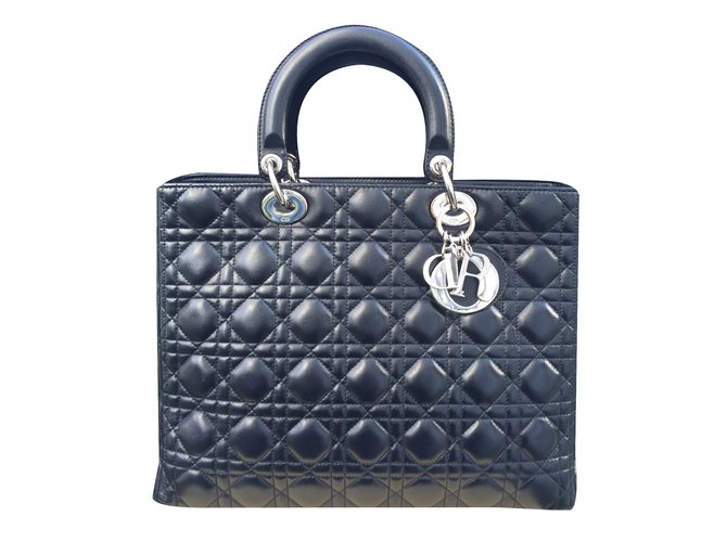 Dior Handbags Black Leather  ref.35293