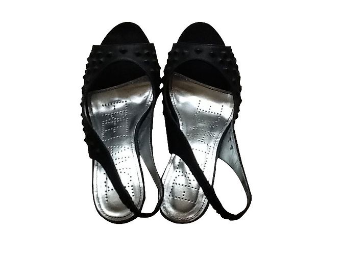 Mule con zeppa Free Lance in pelle nera 38FR Nero