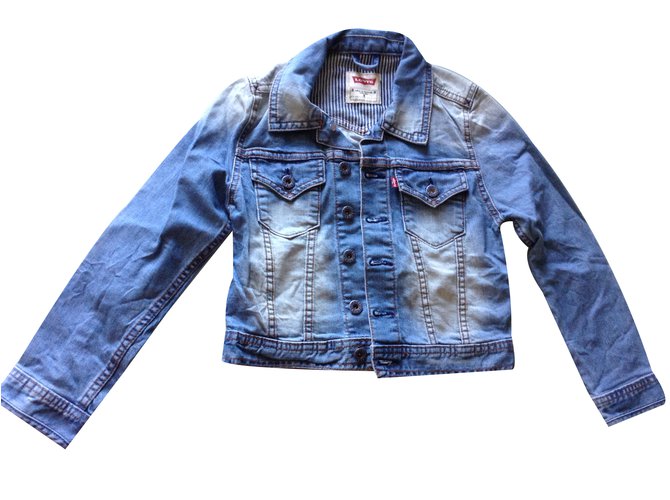 Levi's Boy Coat Outerwear Blue Cotton  ref.35452