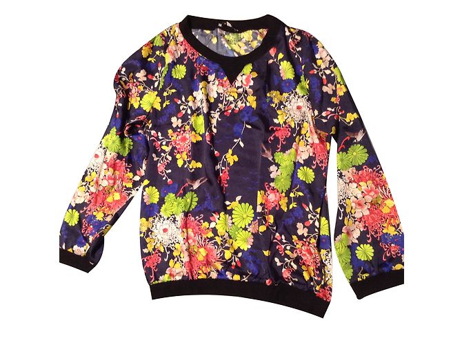 Jean Paul Gaultier Bluse mit Blumenmuster Satin-Effekt