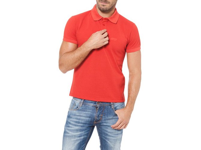 Armani Jeans Polo Coton Rouge  ref.35460