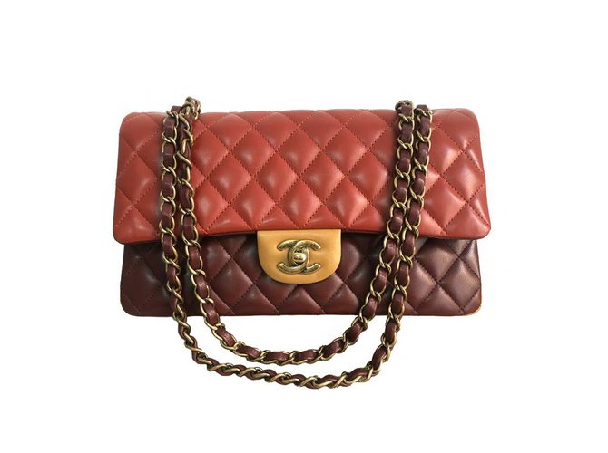 Timeless Chanel intemporal 25 GHW tricolor Multicor Couro  ref.35497
