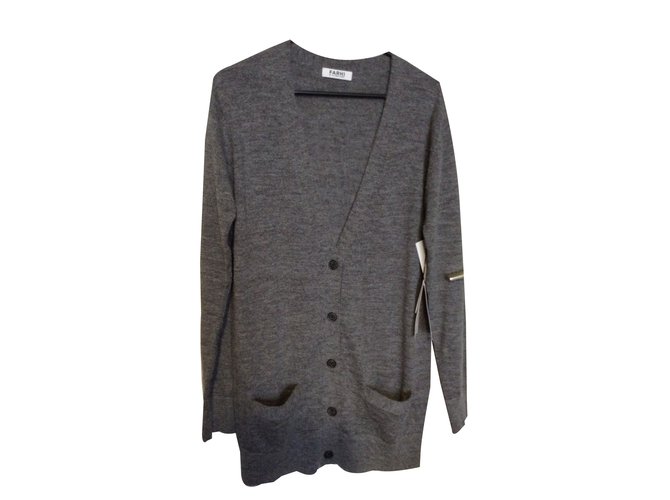 Nicole Fahri Knitwear Grey Wool  ref.35539