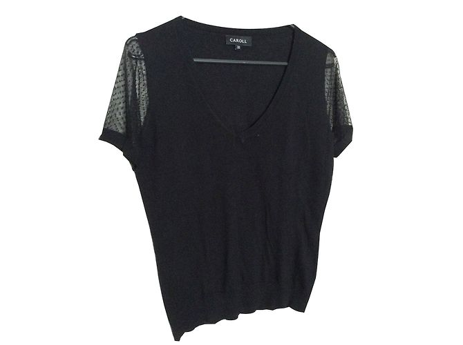 Autre Marque Top Carroll in cotone nero